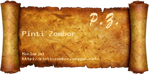 Pinti Zombor névjegykártya